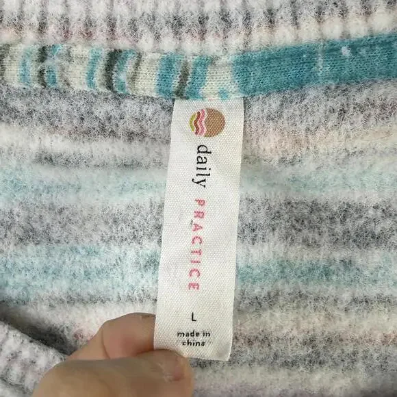 Daily Practice from Anthropologie Pastel Cropped Cardigan Sweater - Size - Large - Picture 5 of 6